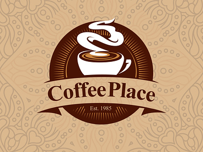 Coffee Place branding cafebar coffee coffee logo design flyer design graphic design identity logo logo design logodesign menu menu design pattern restaurant restaurant banner
