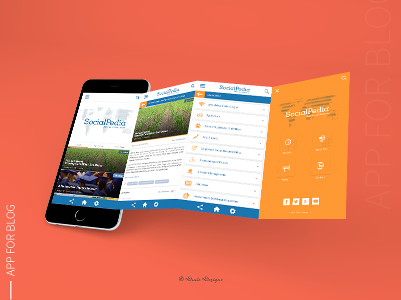 Download Mobile App For Blog | UI Mockup by Yuvaraj Srinivasan on Dribbble