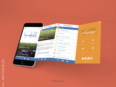 Mobile App For Blog | UI Mockup