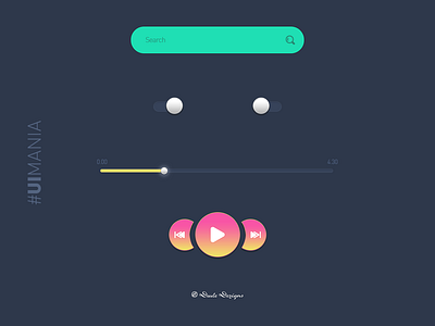 UI Elements | Music App | #UIMania