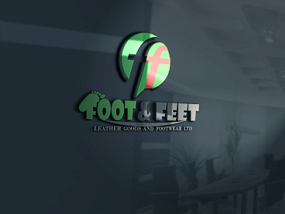 Foot & feet Shoe logo design 3d animation app branding des design graphic design illustration logo motion graphics ui vector