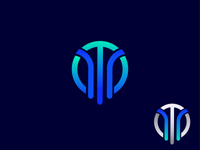 T Logo Round Icon Design