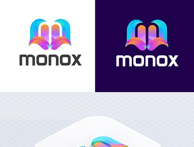 monox logo design presentation 3d app branding des design graphic design illustration logo ui vector