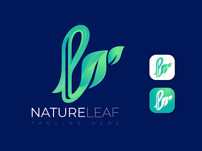 NATURE LEAF LOGO 3d app branding des design graphic design illustration logo ui vector