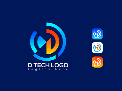 D wifi tech logo Design | Ready for sale 3d app branding des design graphic design illustration logo ui vector