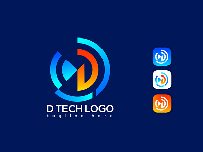 D wifi tech logo Design | Ready for sale