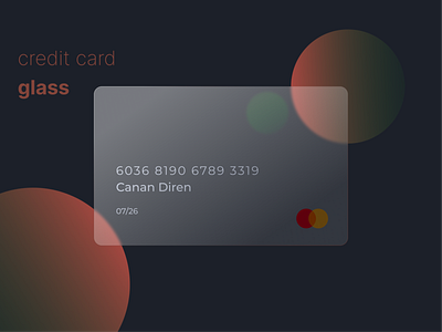 Credit Card Glass Effect adobe app credit card design effect figma glass graphic design inspiration logo ui ux