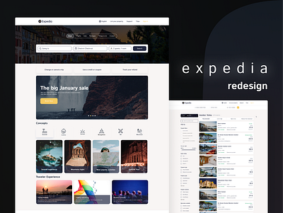 Expedia Redesign - Travel Industry branding design graphic design homepage illustration inspiration logo serachresult travel ui ux world