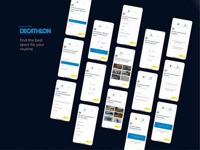 Decathlon - Case Study aesthetic app branding decathlon design fitness graphic hobby inspiration mobile app sport survey ui ux