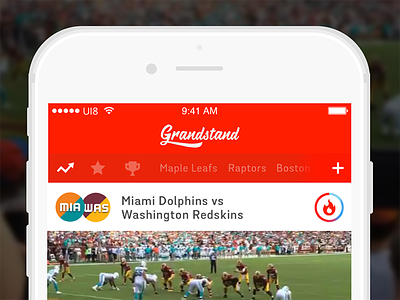 Grandstand: Sports Highlights from the Crowd to the Couch app sports video
