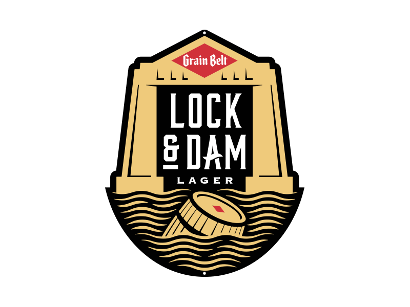 Lock & Dam Tin Tackers beer branding colle mcvoy grainbelt minnesota
