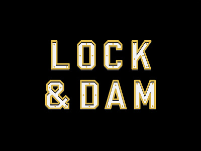 Lock & Dam Logo Alt alternative beer colle mcvoy industrial logo