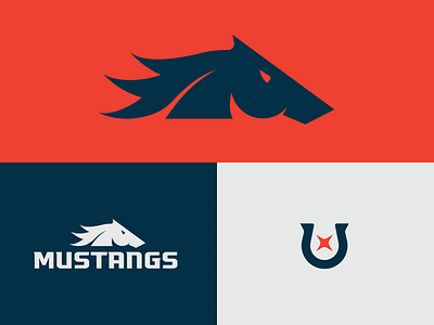 The 'Stangs branding horse horseshoe logo mustang sports