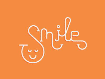 Smile hand drawn smile type