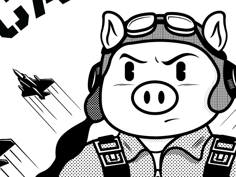 Can't Tell Me Nothin illustration t-shirt pig pilot
