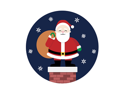 Christmas Eve badge christmas eve illustration santa claus