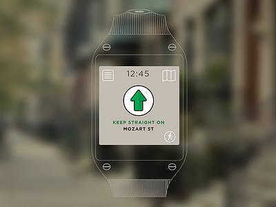 Compass View app compass concept navigation samsung gear smart watch watch