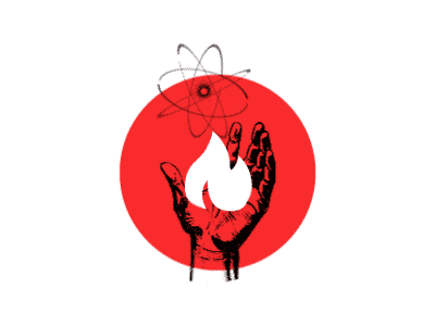 Flame Loader abstract animation atom digital flame hand illustration innovation loader