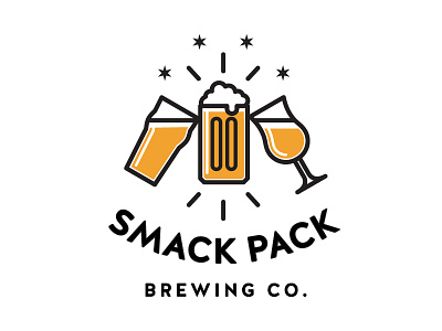 Smackpack Logo v3 alcohol beer branding brew brewery celebrate cheers drinks friends icon illustration logo