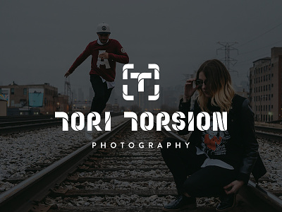 Tori Torsion Photography (Logo) branding contort custom type focus icon logo photographer photography ribbon twisted type