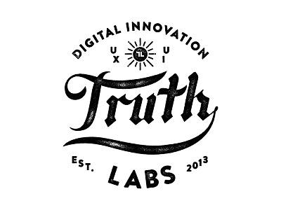 Truth Labs Digital Innovation Tee calligraphic distress dry ink fashion handlettering lettering script t shirt tee textured