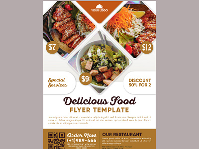 FOOD FLYER food flyer graphic design illustration resturent flyer
