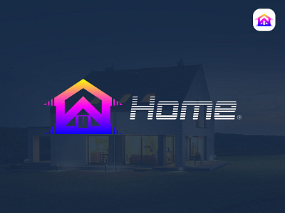 HOME, abstract logo brand identity branding creative logo design freelancer graphic design logo logo design logo designer popular logo vector