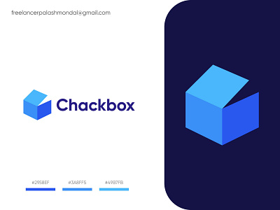 Chack box abstract logo brand identity branding creative logo design logo logo designer vector