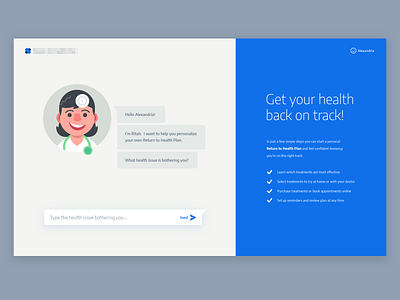 JSnair - Health Chat-bot Experiment chat bot illustration product side bar ux ui design webdesign