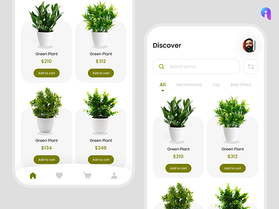 Plants Delivery App Design Concept android app app design app ui delivery app ios app mobile app plants delivery app ui design uiux user experience design user interface