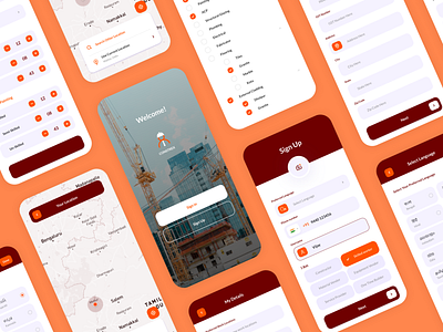 Workers Enrollment App Ui Design enrollment app mobile app design worker enrollment workers app