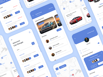 Car Group - Mobile App car car app car group mobile app design