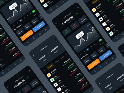 Stock Trading App Design app design app ui mobile app mobile app design stock stock trading stock trading app ui uiux