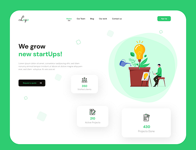 StartUp Business Website business website startup startup business ui uiux web ui website design website ui