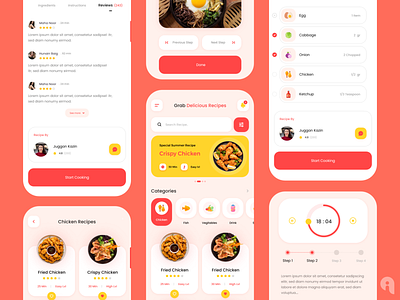 Food Recipe Mobile App app design app ui design food app food recipe app mobile app mobile app design recipe recipe app recipe app ui recipe mobile app recipes app recipes mobile app ui uiux user interface