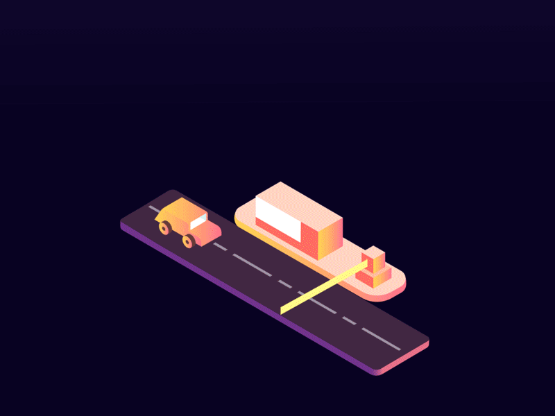 Smart highway infographic animation 3d animation car futurism gif animated highway isometric road smart technology