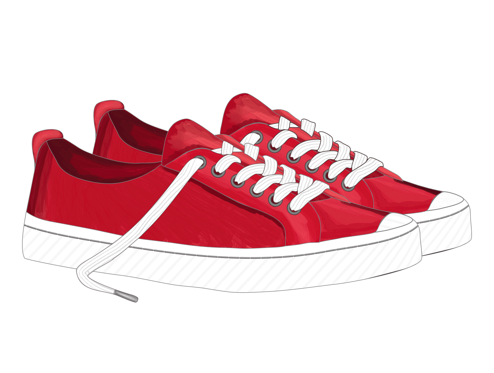 The Red Shoes affinity designer converse design graphic design illustration red shoes