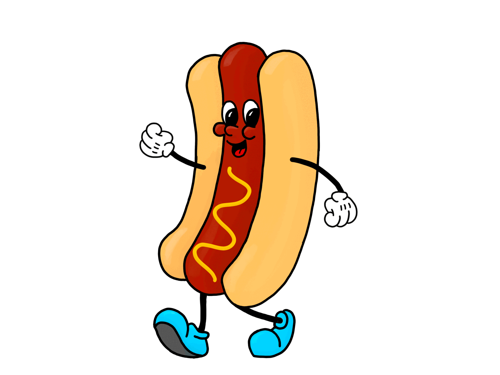 Mr. Hot Dog character design graphic design hot dog illustration procreate