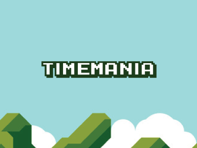 Timemania 8bit game logo