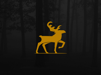 Alce animal brand logo moose