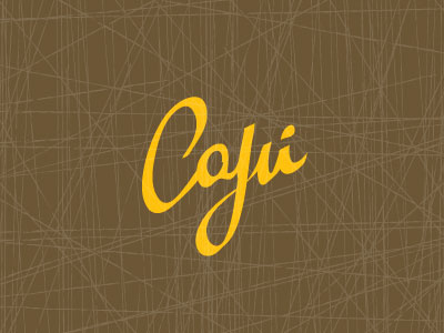 Caju cursive logo typography