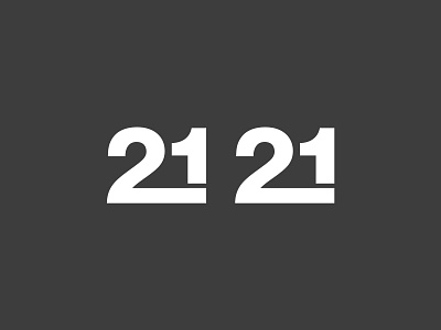 21 21 Logo brand branding branding design design logo typography
