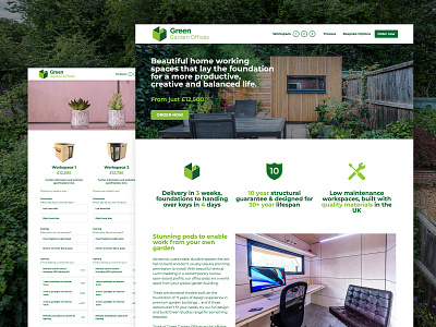 Green Garden Offices Website branding design garden offices garden studios green studios ui ux website