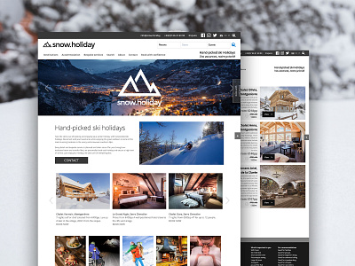 Snow Holiday Website content ui ux website