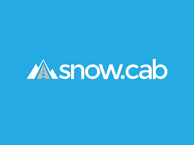 Brand for Snow Cab alpine alps brand cab logistics logo snow