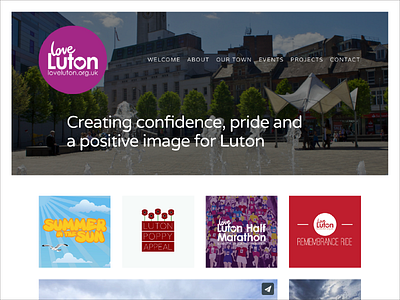 Love Luton Website bedfordshire luton ui uk ux website