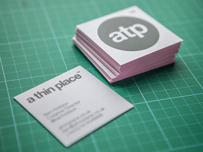 Time for a new ATP business card a thin place atp business card print square