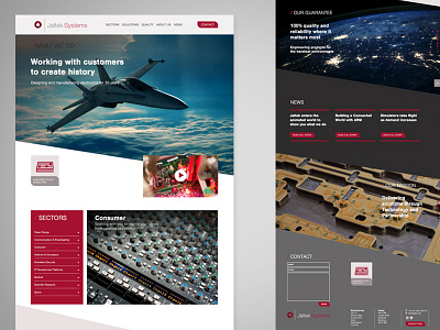 UI & UX for electronics brand components electronics jets parallax ui ux