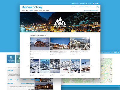 Snow Holiday Booking Website booking holiday ski snow snowboard tour operator travel agent ui ux website winter