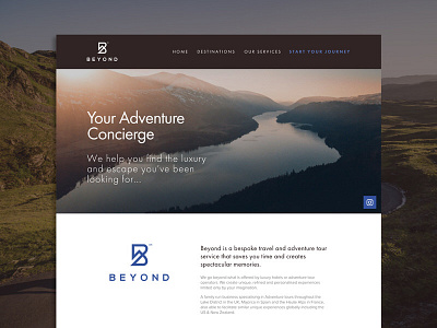 Beyond Adventure Concierge adventure adventure tour concierge custom tour tourism travel ui design ui designer uidesign ux design website